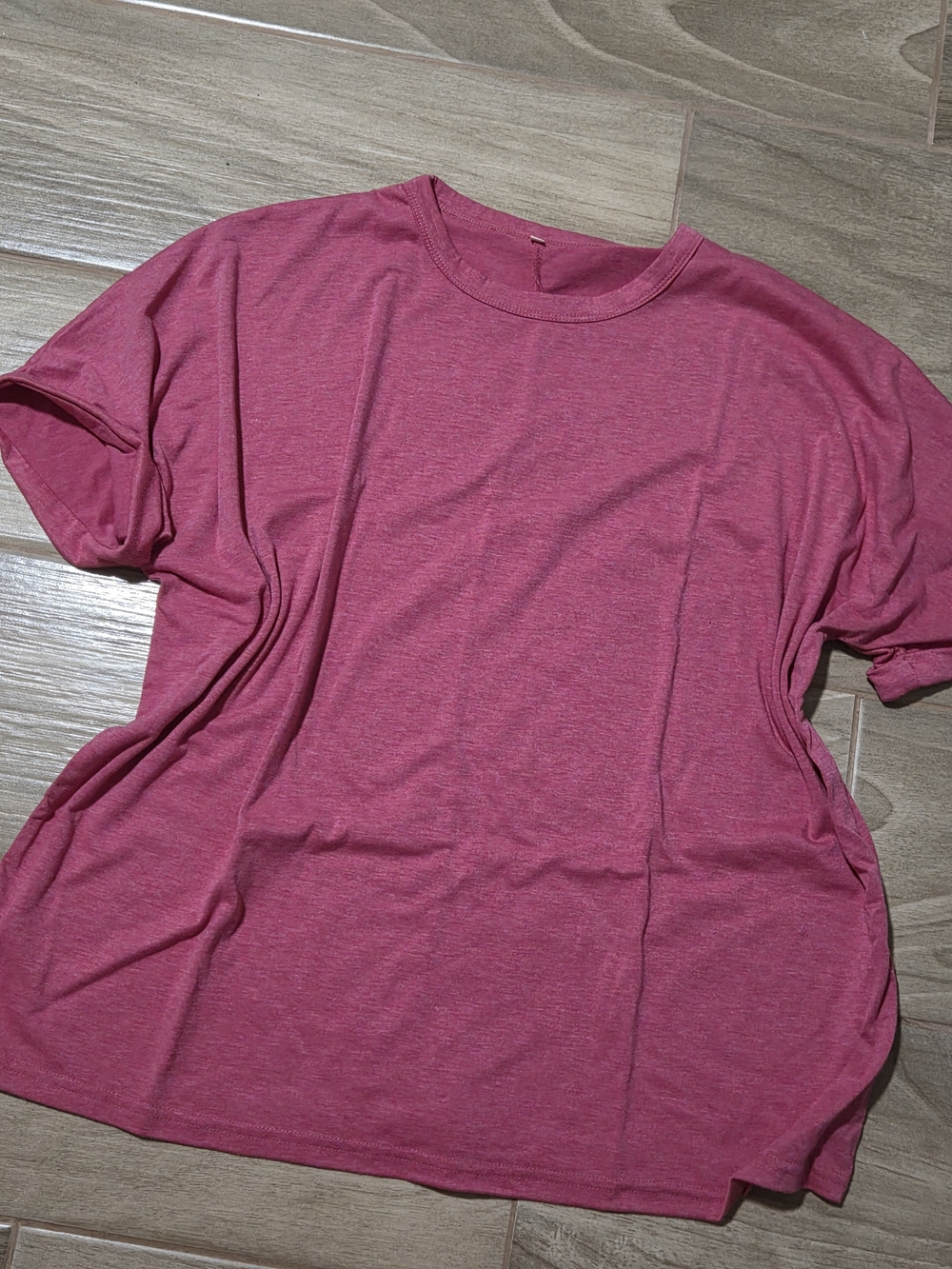 Relaxed Crewneck Women’s T-Shirt in Raspberry Pink